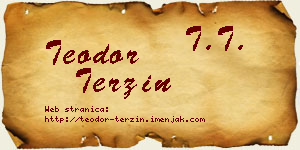 Teodor Terzin vizit kartica
